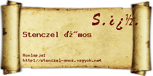 Stenczel Ámos névjegykártya